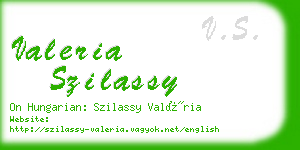 valeria szilassy business card